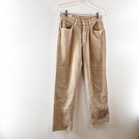 GAP '90s Loose Mid Rise Relaxed Straight Leg Jeans Sand Khaki Tan 28 / 6 - Picture 6 of 7